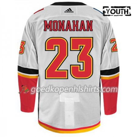 Calgary Flames SEAN MONAHAN 23 Adidas Wit Authentic Shirt - Kinderen